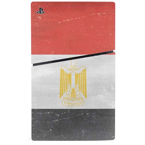 Egyptian Flag Distressed PS5 Slim Digital Edition Console Skin